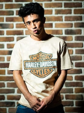 「Harley-Davidson（ハーレーダビッドソン）のアイテム」を使った、HARLEY-DAVIDSONさん（メンズ・168cm）の秋コーディネート