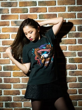 「Harley-Davidson（ハーレーダビッドソン）のアイテム」を使った、HARLEY-DAVIDSONさん（レディース・156cm）の秋コーディネート