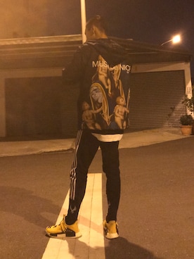 「RIPNDIP（リップンディップ）のアイテム（ジャケット/アウター）」を使った、yzさん（メンズ・175cm）の冬コーディネート