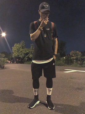 「AKOMPLICE（アコンプライス）のアイテム」を使った、yzさん（メンズ・175cm）の夏コーディネート