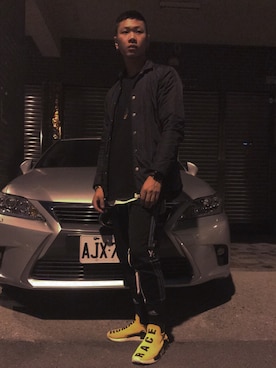 「AKOMPLICE（アコンプライス）のアイテム」を使った、yzさん（メンズ・175cm）の秋コーディネート