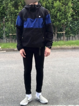 「HUF（ハフ）のアイテム（ナイロンジャケット）」を使った、たいさん（メンズ・167cm）の秋コーディネート