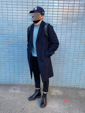 「UNIQLO（ユニクロ）のWOMEN ウルトラストレッチジーンズ（デニムパンツ）」を使った、たいさん（メンズ・167cm）の冬コーディネート