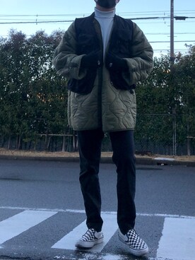 「CIAOPANIC TYPY（チャオパニックティピー）のアイテム（チノパンツ）」を使った、たいさん（メンズ・167cm）の冬コーディネート
