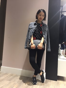 「ディーゼル」｜「アイテム（スリッポン）」を使った、Risaさん（レディース・158cm）の夏コーディネート