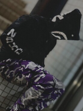 「A BATHING APE（アベイシングエイプ）のアイテム（その他アウター）」を使った、Tenさん（メンズ・168cm）の冬コーディネート