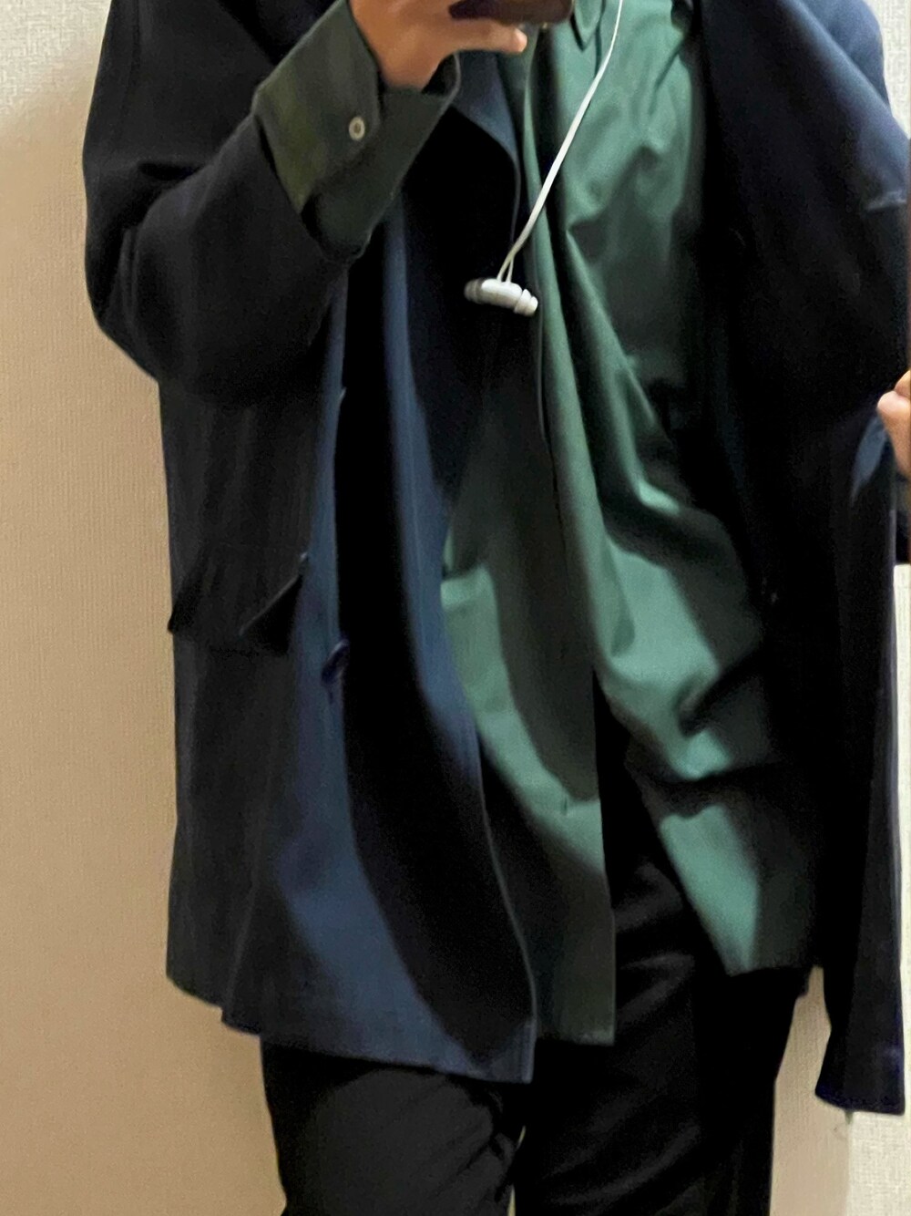「春コーデ」｜「usedのアイテム（シャツ/ブラウス、グリーン系）」を使った、gggciさん（メンズ・160cm）の春コーディネートの1枚目の写真