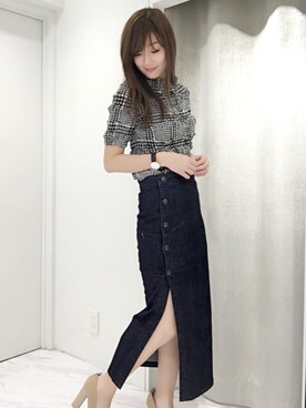 「アイテム（パンプス）」を使った、yu-riさん（レディース・166cm）の冬コーディネート
