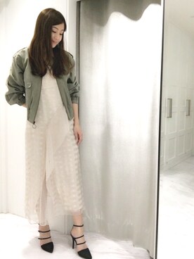 「アイテム（ワンピース）」を使った、yu-riさん（レディース・166cm）の冬コーディネート