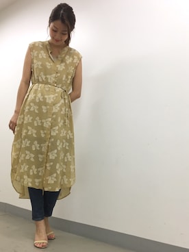 「アイテム（サンダル）」を使った、yu-riさん（レディース・166cm）の夏コーディネート