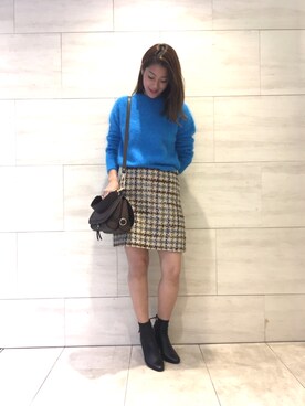 「アイテム（ショルダーバッグ）」を使った、yu-riさん（レディース・166cm）の秋コーディネート