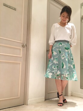 「アイテム（イヤリング）」を使った、yu-riさん（レディース・166cm）の春コーディネート