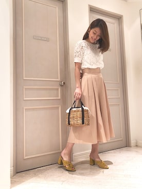 「アイテム（アクセサリー）」を使った、yu-riさん（レディース・166cm）の春コーディネート