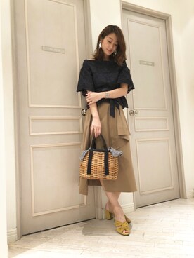 「アイテム（腕時計）」を使った、yu-riさん（レディース・166cm）の春コーディネート