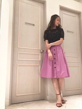 「アイテム（腕時計）」を使った、yu-riさん（レディース・166cm）の春コーディネート