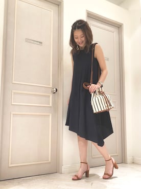 「アイテム（ショルダーバッグ）」を使った、yu-riさん（レディース・166cm）の春コーディネート