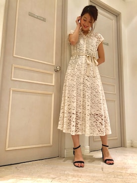 「アイテム（ワンピース）」を使った、yu-riさん（レディース・166cm）の春コーディネート