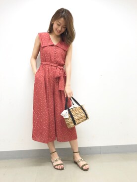 「アイテム（ワンピース）」を使った、yu-riさん（レディース・166cm）の夏コーディネート