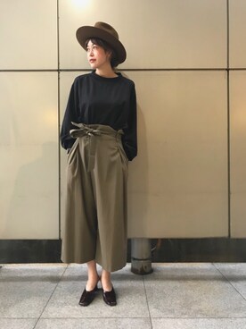 「Johnbull Private labo（ジョンブルプライベートラボ）のアイテム（スウェット）」を使った、nanakoさん（レディース・170cm）の秋コーディネート