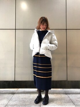 「Johnbull Private labo（ジョンブルプライベートラボ）のアイテム（ダウンジャケット/コート）」を使った、nanakoさん（レディース・170cm）の秋コーディネート