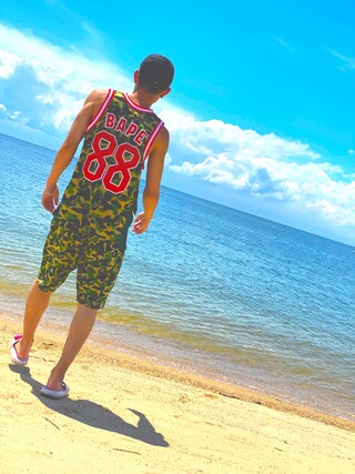 BAPE APE エイプ ベイプ タンクトップ・ショートパンツセット BAPE Readymade Shark Boxing Shorts ベイプ レディメイド (A BATHING