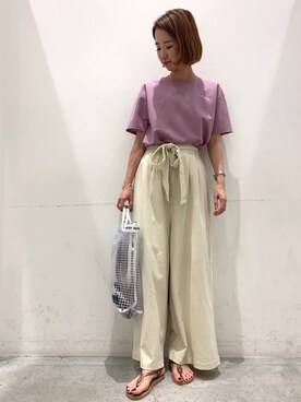 「ビーチサンダル」｜kayaさん（レディース・160cm・20代）の春コーディネート