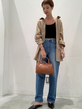 「koe（コエ）のアイテム（ショルダーバッグ）」を使った、kayaさん（レディース・160cm）の秋コーディネート