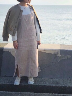 「URBAN RESEARCH（アーバンリサーチ）のアイテム（ジャンパースカート）」を使った、coconuts0521さん（レディース・153cm）の秋コーディネート