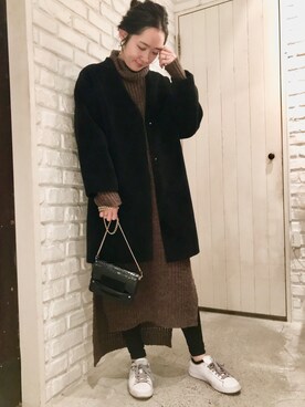 「FIRMIN（ファーミン）のアイテム」を使った、ヤコさん（レディース・163cm）の冬コーディネート