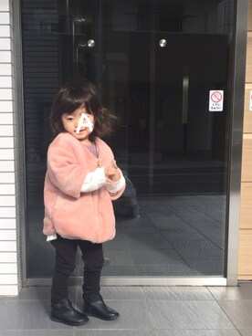 「2歳5ヶ月」｜「アイテム（ジャケット/アウター）」を使った、★app@chi★さん（キッズ・90cm）の冬コーディネート