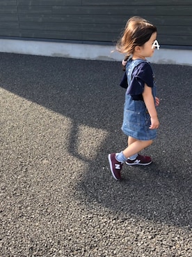 「New Balance」｜「アイテム（サロペット/オーバーオール）」を使った、★app@chi★さん（キッズ・90cm）の秋コーディネート