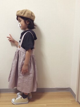 「handmade」｜「アイテム（ハンチング/ベレー帽）」を使った、★app@chi★さん（キッズ・100cm）の秋コーディネート