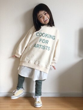 「アイテム（ラッピングキット、グリーン系）」を使った、★app@chi★さん（キッズ・100cm）の春コーディネート