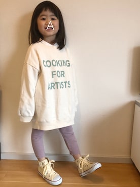 「panda（パンダ）のアイテム（トップス）」を使った、★app@chi★さん（キッズ・100cm）の春コーディネート