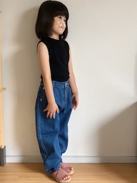 「5歳」｜「アイテム（タンクトップ）」を使った、★app@chi★さん（キッズ・100cm）の夏コーディネート