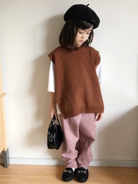 「5歳」｜「アイテム（ハンドバッグ）」を使った、★app@chi★さん（キッズ・100cm）の秋コーディネート