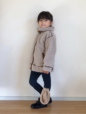 「5歳」｜「アイテム（ブルゾン）」を使った、★app@chi★さん（キッズ・110cm）の秋コーディネート