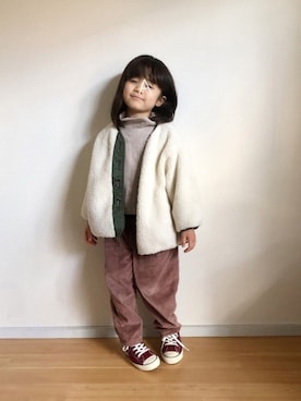 「5歳」｜「アイテム（ブルゾン）」を使った、★app@chi★さん（キッズ・110cm）の冬コーディネート