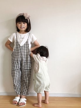 「5歳」｜「アイテム（サロペット/オーバーオール）」を使った、★app@chi★さん（キッズ・110cm）の夏コーディネート