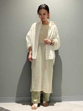 「RAG MACHINE（ラグマシーン）のアイテム」を使った、matsunaga tomoeさん（レディース・157cm）の春コーディネート