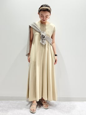 「Lee」｜「アイテム（ワンピース/ドレス）」を使った、matsunaga tomoeさん（レディース・157cm）の夏コーディネート