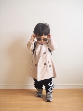 トレンチコートを使った ラインパンツ のキッズ人気ファッションコーディネート Wear