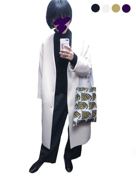 「PUBLIC TOKYO（パブリックトウキョウ）のアイテム（その他アウター）」を使った、おももちさん（レディース・172cm）の冬コーディネート
