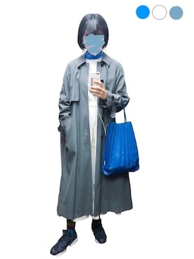 「BEAUTY&YOUTH UNITED ARROWS」｜「アイテム（ステンカラーコート）」を使った、おももちさん（レディース・172cm）の冬コーディネート