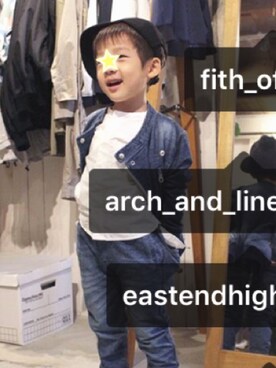 「ARCH & LINE（アーチアンドライン）のアイテム（ジャケット/アウター）」を使った、rikiさん（キッズ・110cm）の秋コーディネート