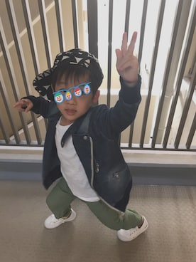 「ARCH & LINE（アーチアンドライン）のアイテム（ジャケット/アウター）」を使った、rikiさん（キッズ・110cm）の秋コーディネート