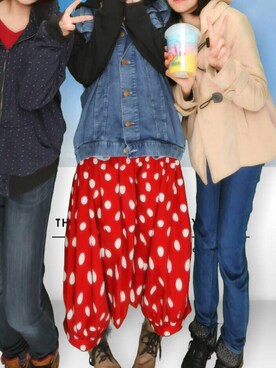 「Avail（アベイル）のアイテム（ジャケット/アウター、ブルー系）」を使った、世杜(せと)さん（レディース・155cm）の冬コーディネート