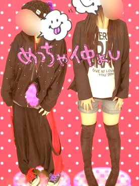 「Avail（アベイル）のアイテム（パーカー、ブラック系）」を使った、世杜(せと)さん（レディース・155cm）の冬コーディネート