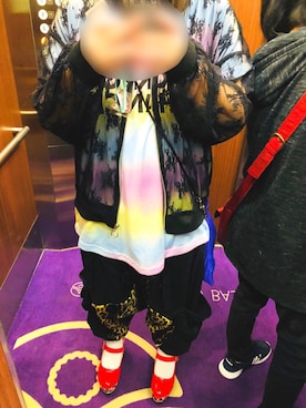 「しまむら（シマムラ）のアイテム（Tシャツ/カットソー、その他）」を使った、世杜(せと)さん（レディース・155cm）の夏コーディネート