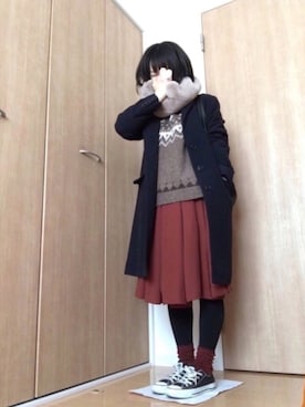 「タッセルイヤリング」｜とくさん（レディース・154cm）の冬コーディネート